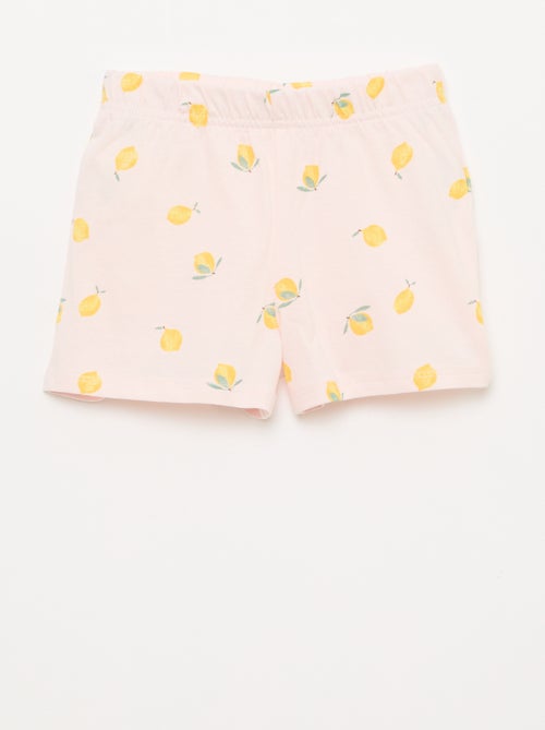 Kurzer Pyjama-Set T-Shirt + Shorts - 2-teilig - Kiabi