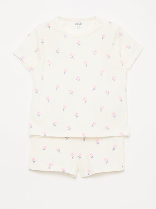 Kurzer Pyjama-Set T-Shirt + Shorts - 2-teilig - Kiabi