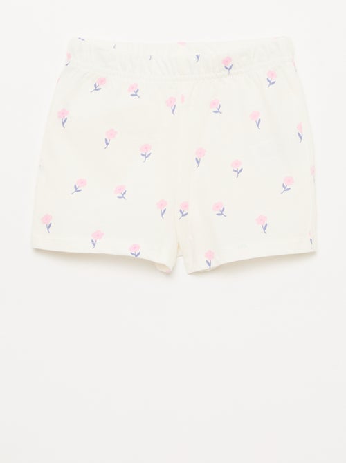 Kurzer Pyjama-Set T-Shirt + Shorts - 2-teilig - Kiabi