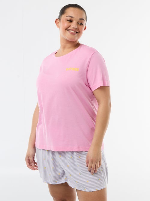 Kurzer Pyjama: T-Shirt und Shorts – 2-teilig - Kiabi