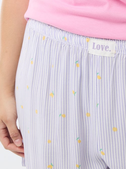 Kurzer Pyjama: T-Shirt und Shorts – 2-teilig - Kiabi