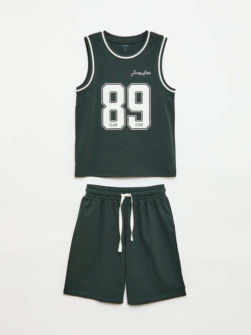 Kurzer Pyjama: Tanktop und Shorts – 2-teilig - Kiabi