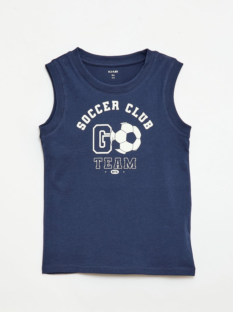 Kurzer Pyjama: Trägershirt und Shorts – 2-teilig Blau - Kiabi