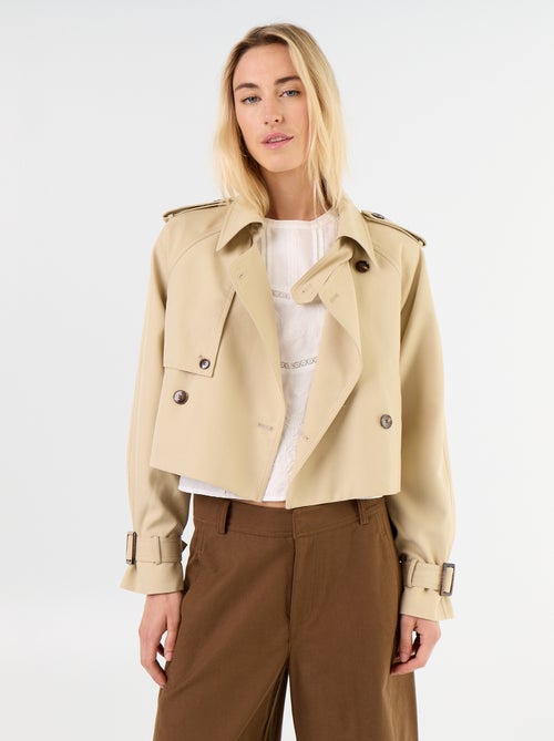 Kurzer Trenchcoat aus Baumwolle - Kiabi