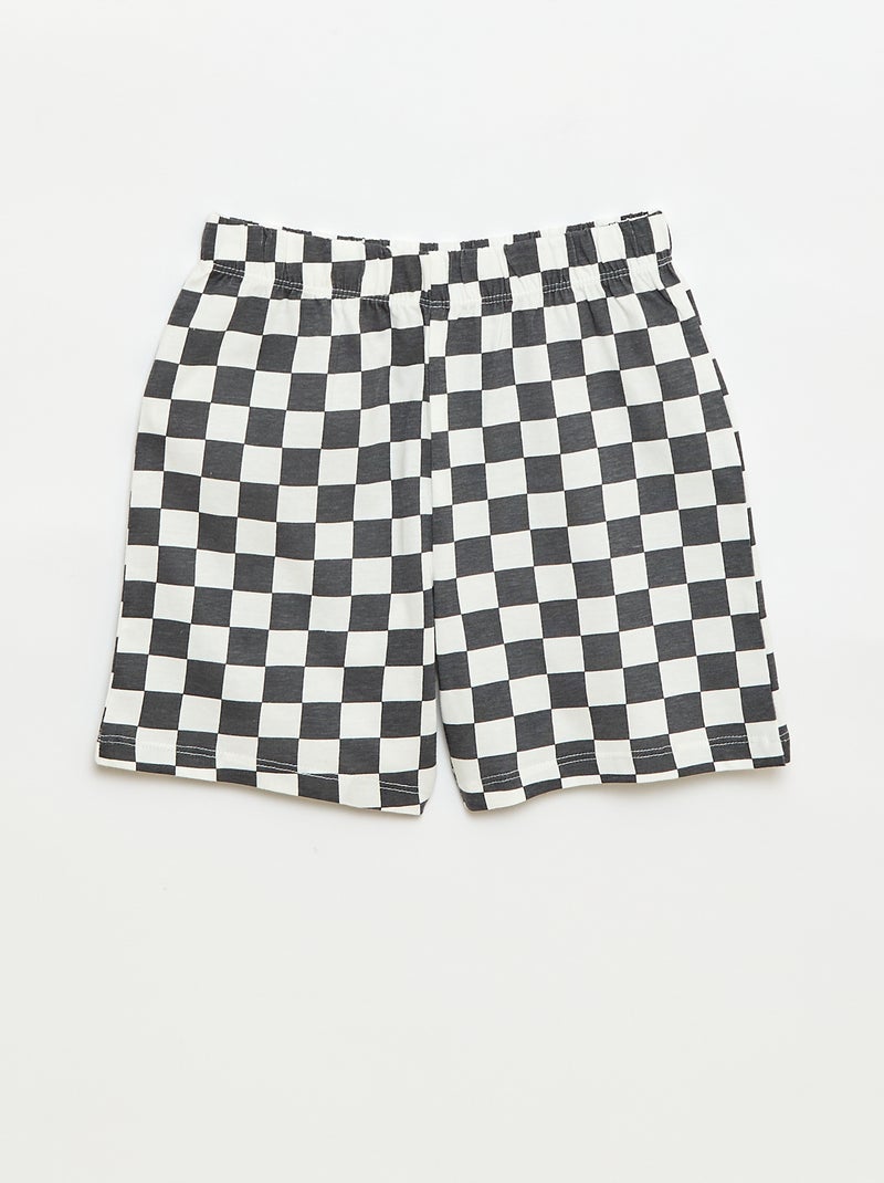 Kurzes 2-teiliges Pyjama-Set: T-Shirt + Shorts Grün - Kiabi