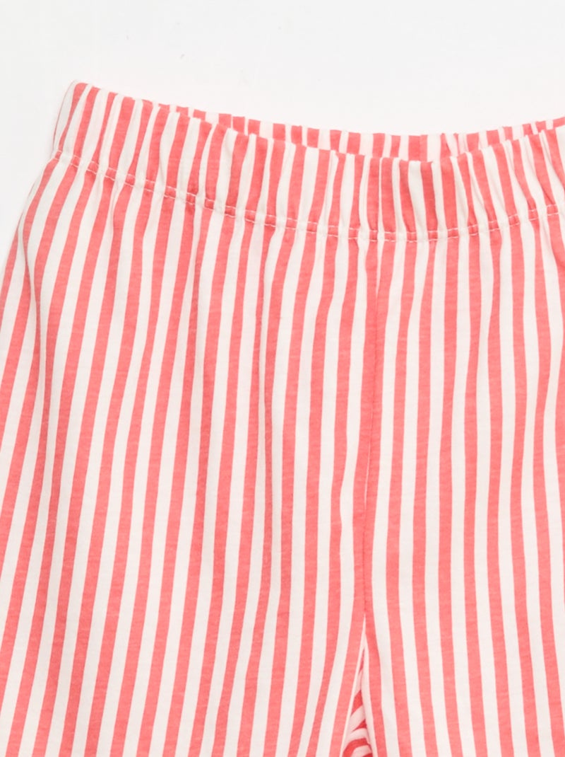 Kurzes 2-teiliges Pyjama-Set: T-Shirt + Shorts Rot - Kiabi