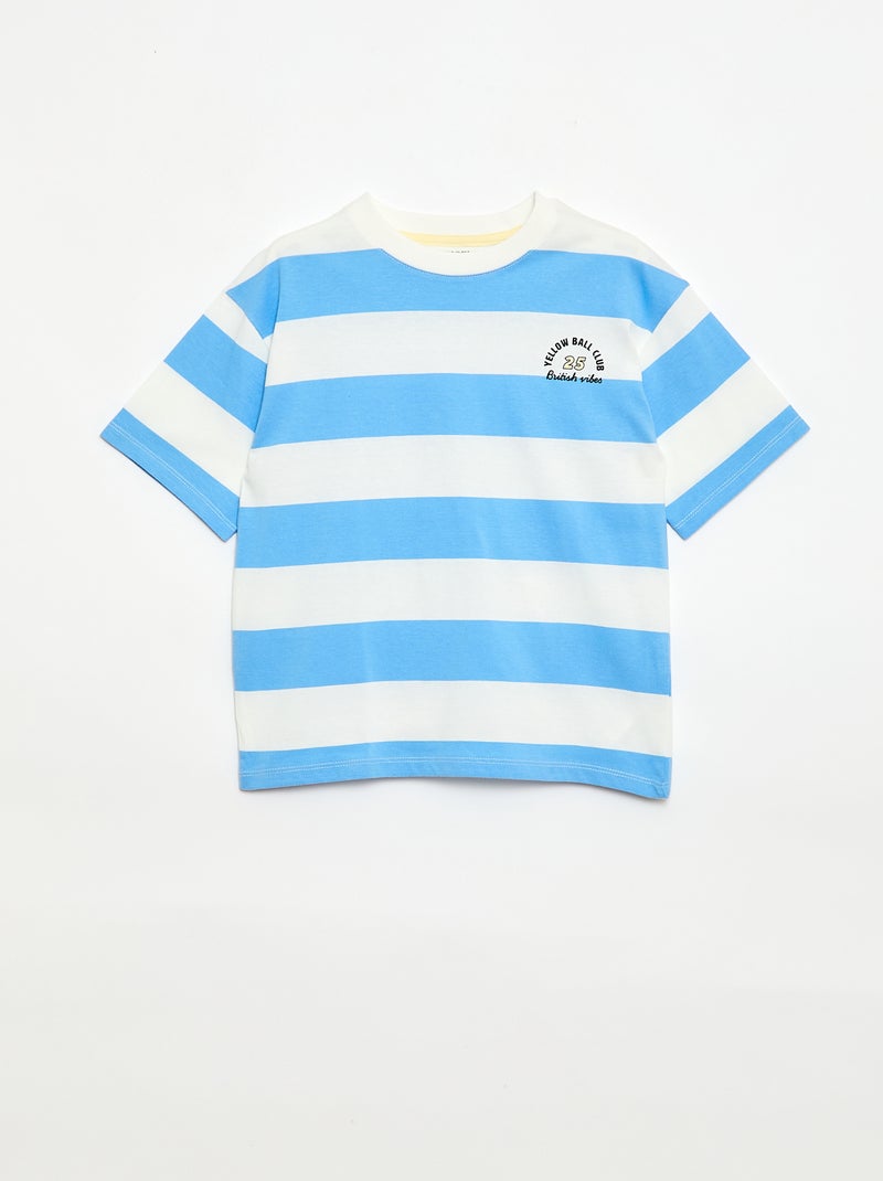 Kurzes 2-teiliges Pyjama-Set: T-Shirt und Shorts Blau - Kiabi