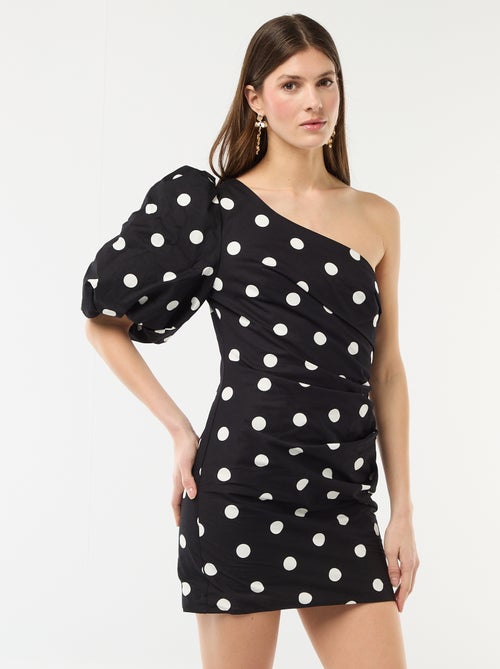 Kurzes Kleid mit asymmetrischem Kragen - Kiabi