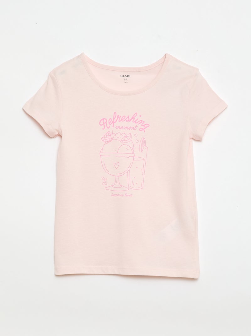 Kurzes Pyjama-Set, 2-teilig Rosa - Kiabi