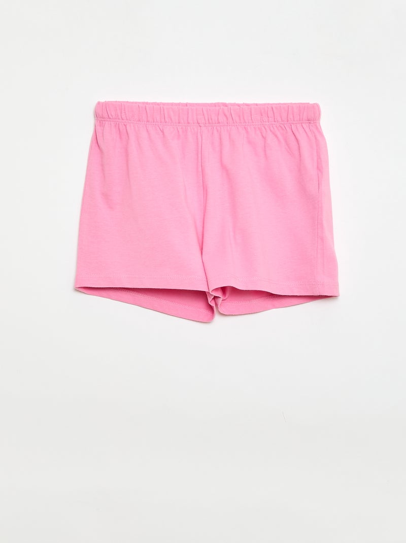 Kurzes Pyjama-Set, 2-teilig Rosa - Kiabi