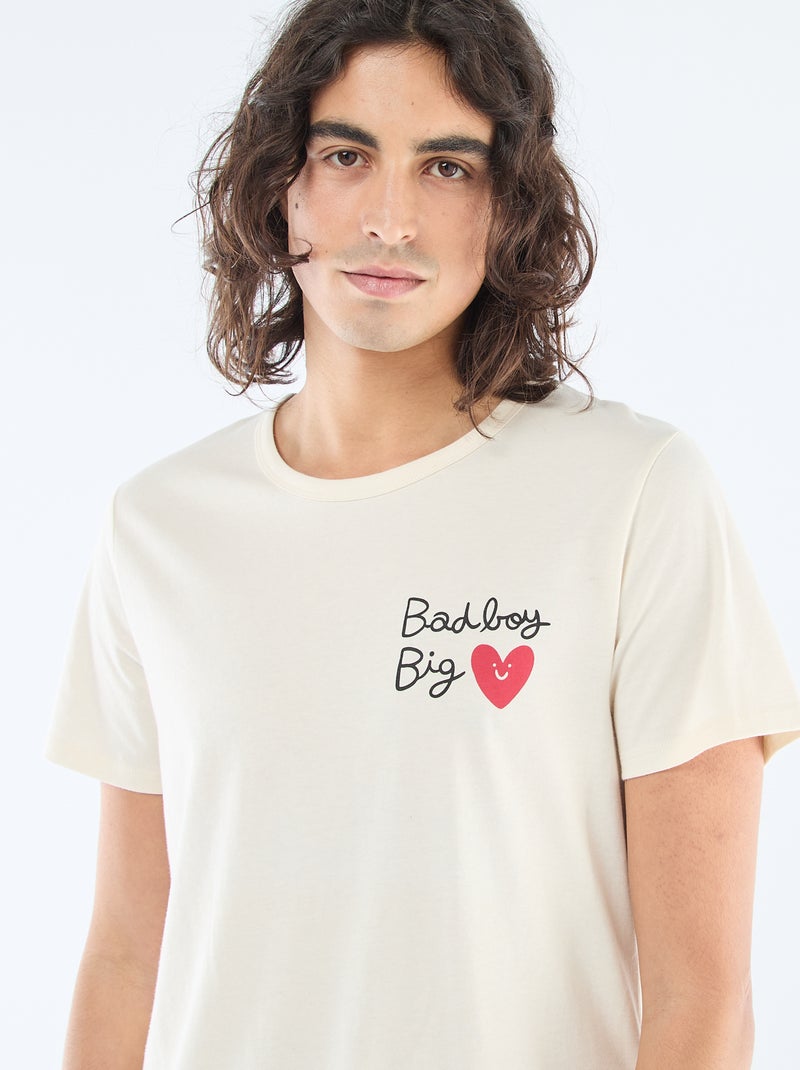 Kurzes Pyjama-Set 'Agathe Sorlet x Kiabi' - Valentinstag Beige - Kiabi
