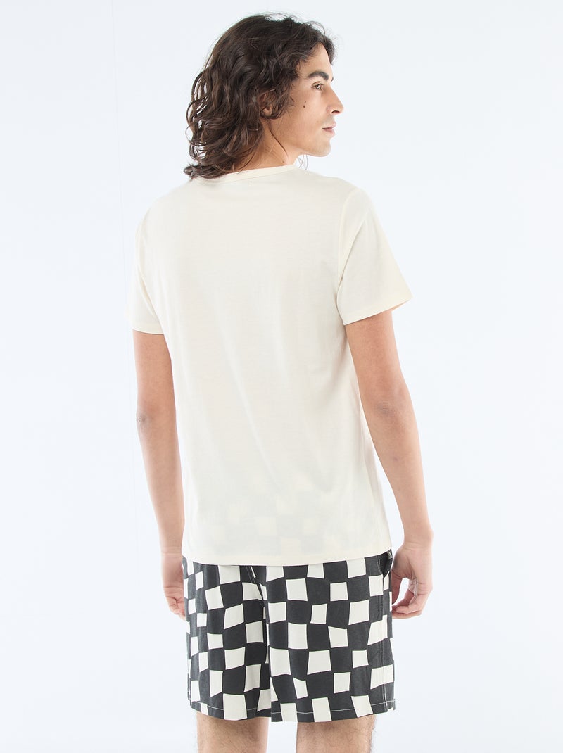 Kurzes Pyjama-Set 'Agathe Sorlet x Kiabi' - Valentinstag Beige - Kiabi
