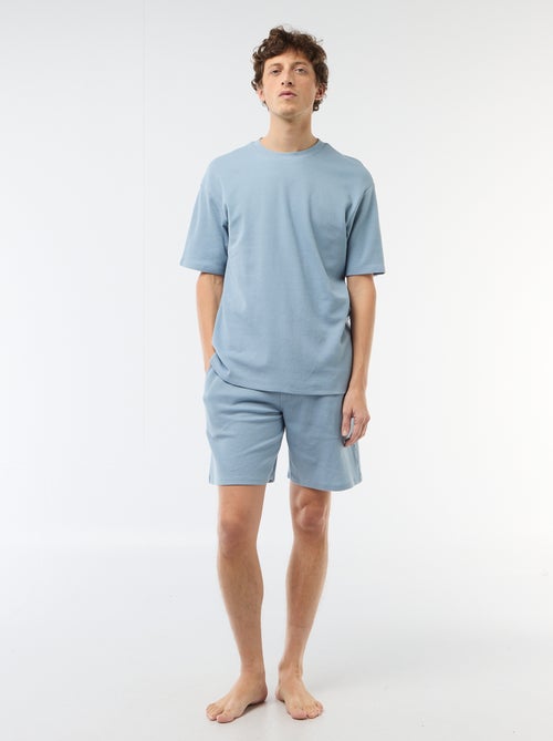 Kurzes Pyjama-Set aus Waffelpiqué - 2-teilig - Kiabi