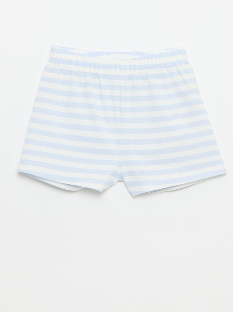 Kurzes Pyjama-Set mit Tanktop und Shorts – 2-teilig Blau - Kiabi