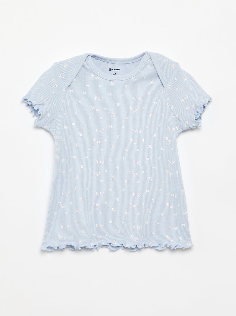 Kurzes Pyjama-Set T-Shirt + Shorts - 2-teilig Blau - Kiabi