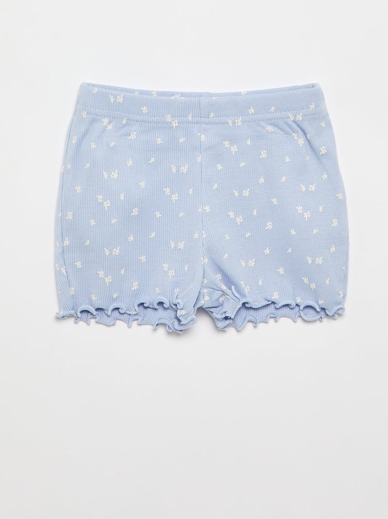 Kurzes Pyjama-Set T-Shirt + Shorts - 2-teilig Blau - Kiabi