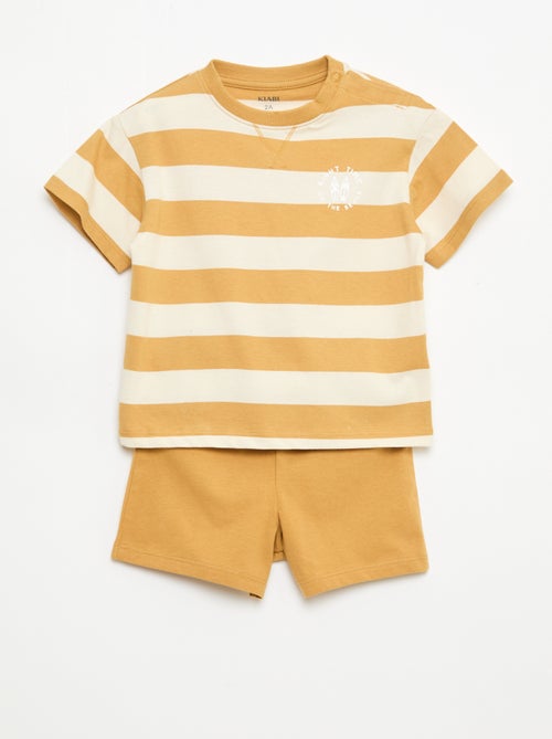 Kurzes Pyjama-Set T-Shirt + Shorts - 2-teilig - Kiabi
