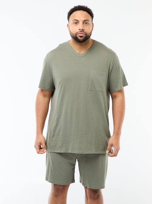 Kurzes Pyjama-Set T-Shirt + Shorts - 2-teilig - Kiabi