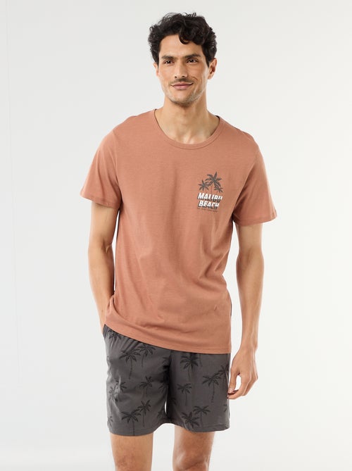 Kurzes Pyjama-Set: T-Shirt + Shorts – 2-teilig - Kiabi