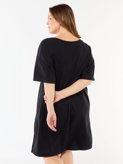 Kurzes T-Shirt-Kleid mit kurzen Ärmeln - Kiabi