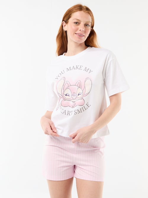 Kurzpyjama mit 'Stitch'-Print – 2-teilig - Kiabi