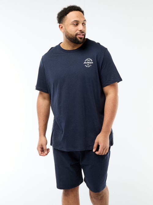 Kurzpyjama-Set T-Shirt + Shorts - 2-teilig - Kiabi