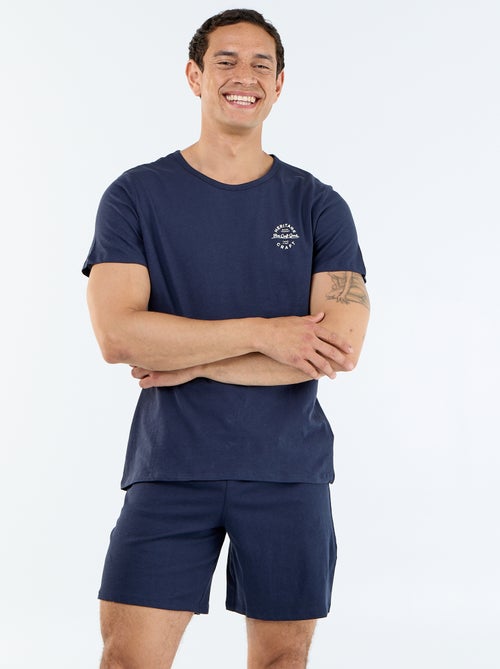 Kurzpyjama-Set T-Shirt + Shorts - 2-teilig - Kiabi