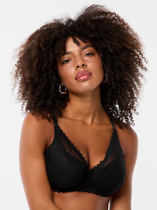 Lace full-cup balconette bra - Kiabi