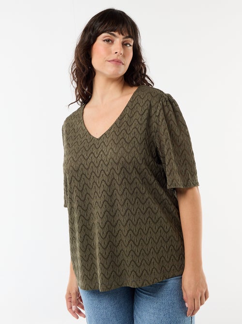 Lace Knit T-Shirt - Kiabi