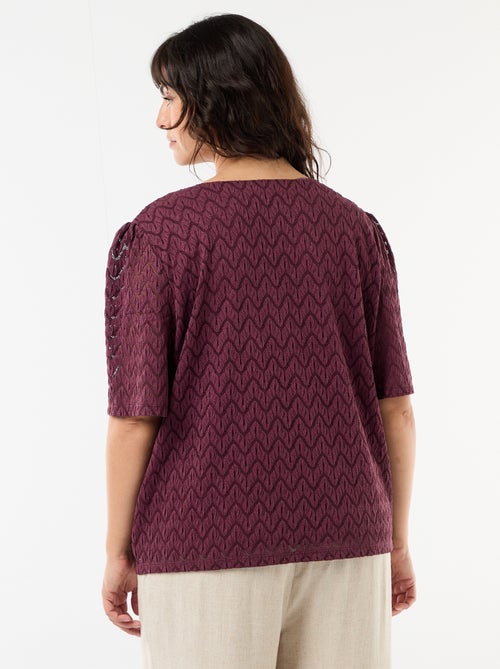 Lace Knit T-Shirt - Kiabi