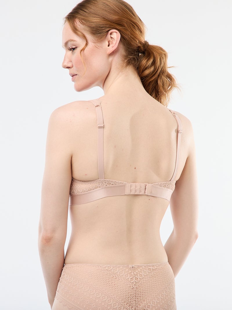 Lace Post-Surgery Bra Pink - Kiabi