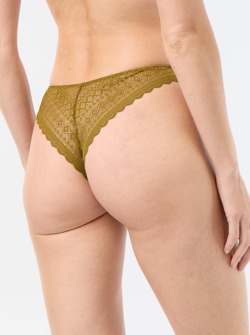 Lace Thong Green - Kiabi