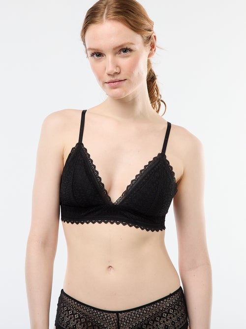 Lace triangle bra - Kiabi
