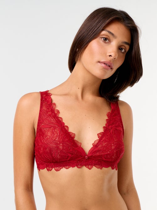 Lace triangle bra - Kiabi