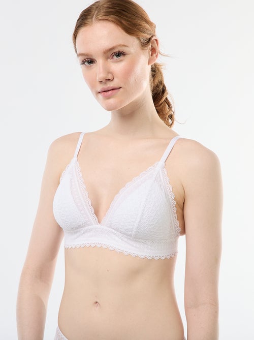 Lace triangle bra - Kiabi