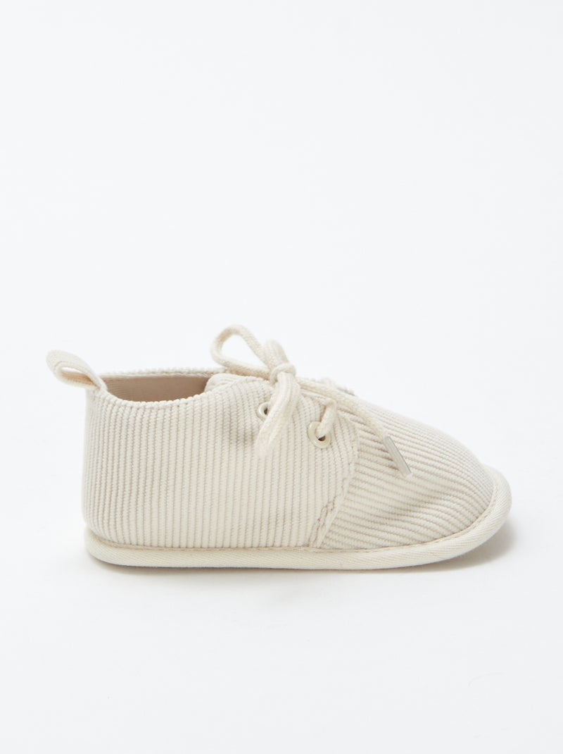 Lace-up Baby Booties beige - Kiabi