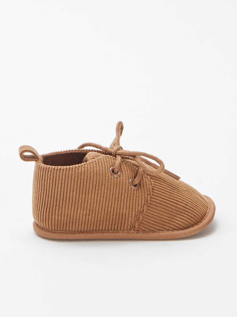 Lace-up Baby Booties Brown - Kiabi