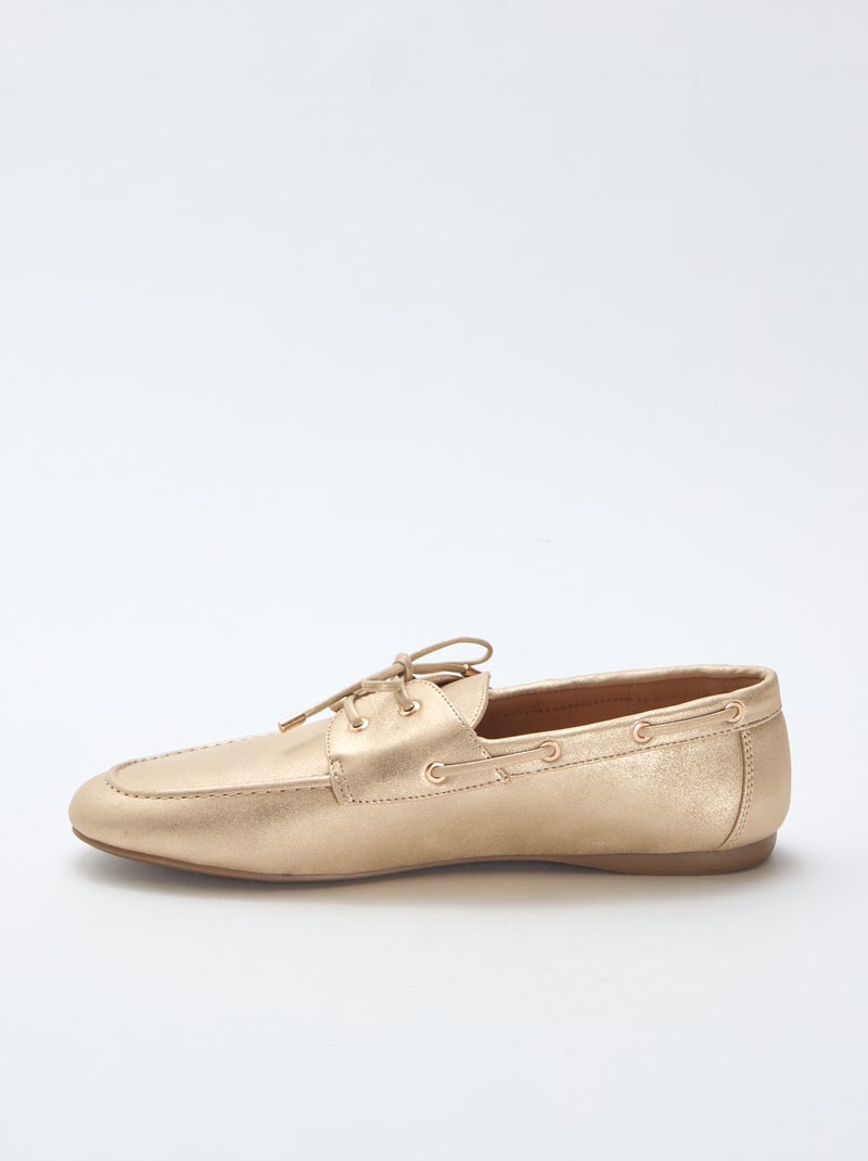 Lace-Up Loafers Yellow - Kiabi