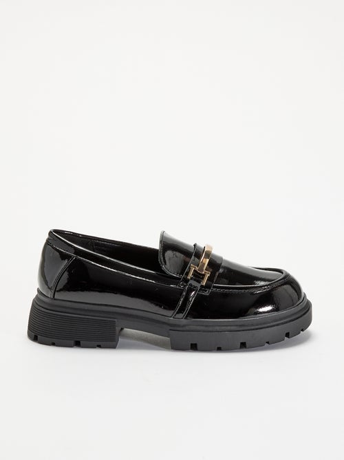 Lack-Loafer mit Profilsohlen - Kiabi Lack-Loafer mit Profilsohlen - Kiabi