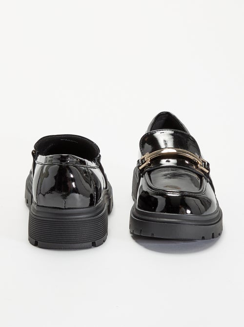 Lack-Loafer mit Profilsohlen - Kiabi Lack-Loafer mit Profilsohlen - Kiabi