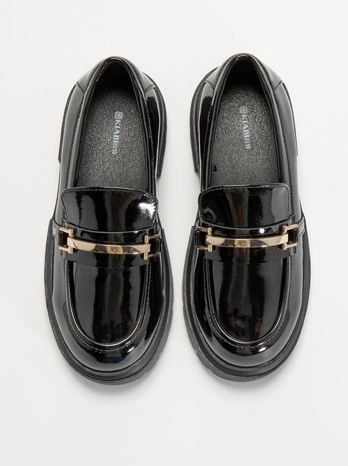 Lack-Loafer mit Profilsohlen - Kiabi Lack-Loafer mit Profilsohlen - Kiabi
