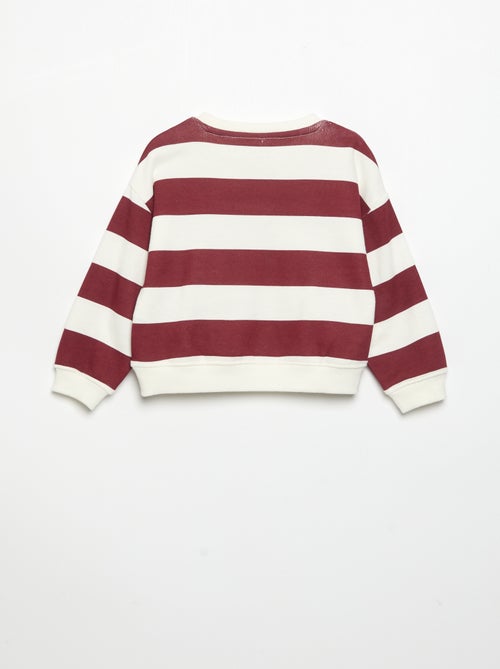 Langarm-Fleece-Sweatshirt mit Motiv - Kiabi