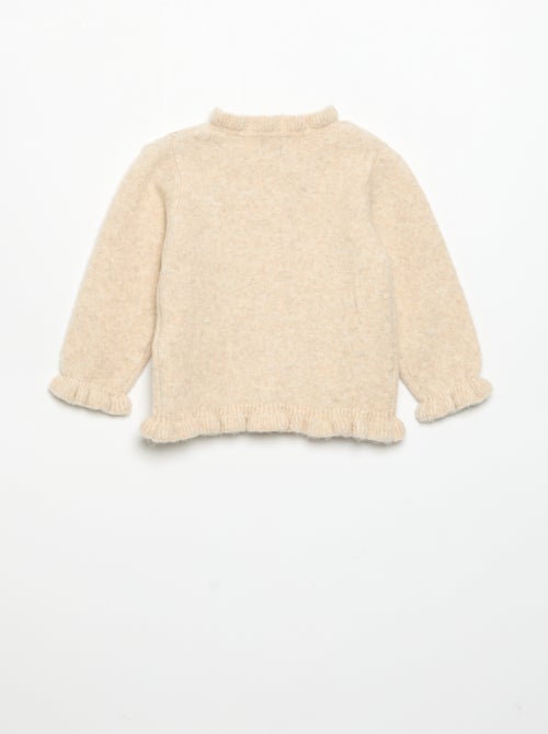 Langarm-Gilet mit Rüschen - Kiabi