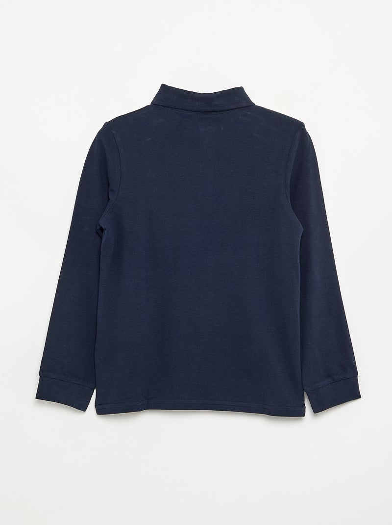 Langarm-Polo Blau - Kiabi