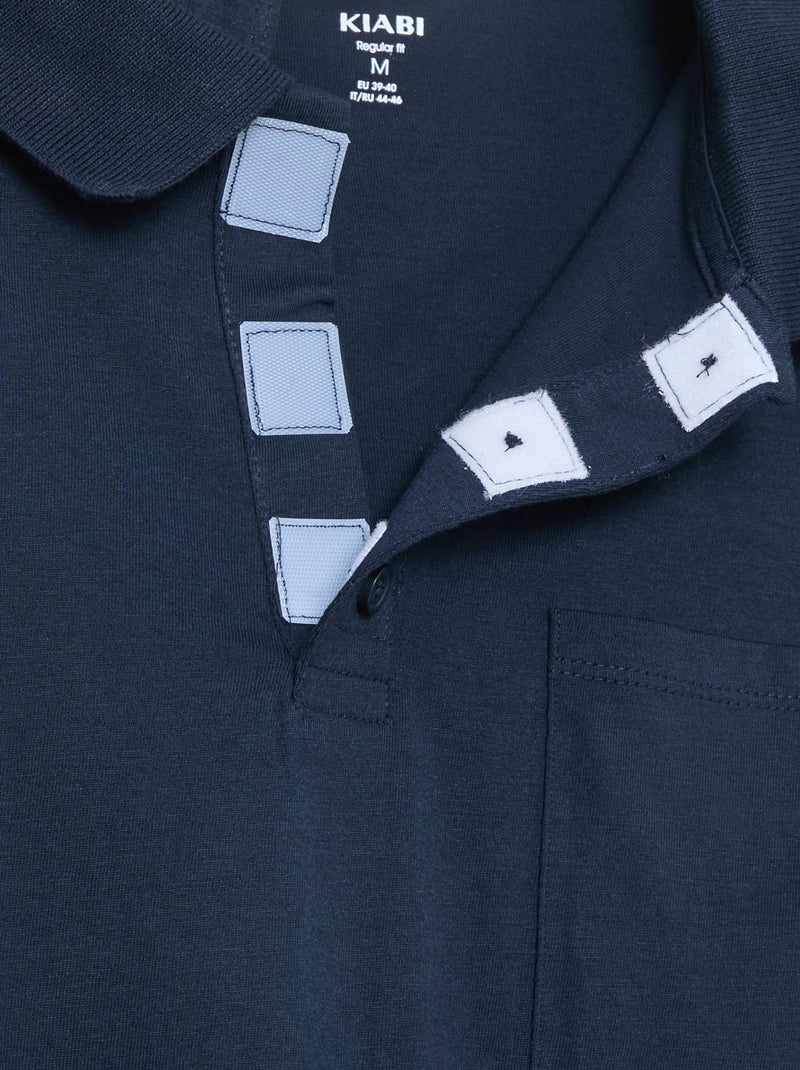 Langarm-Polo – Einfach anzuziehende Kollektion Blau - Kiabi