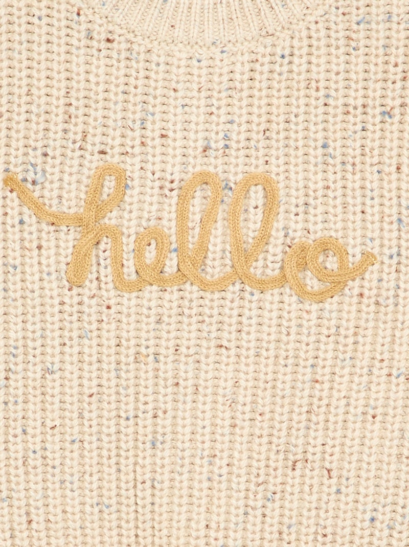Langarm-Pulli Beige - Kiabi