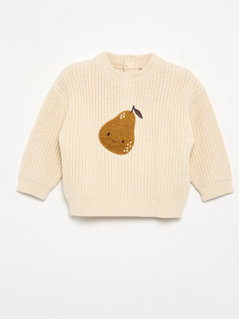 Langarm-Pullover Beige - Kiabi