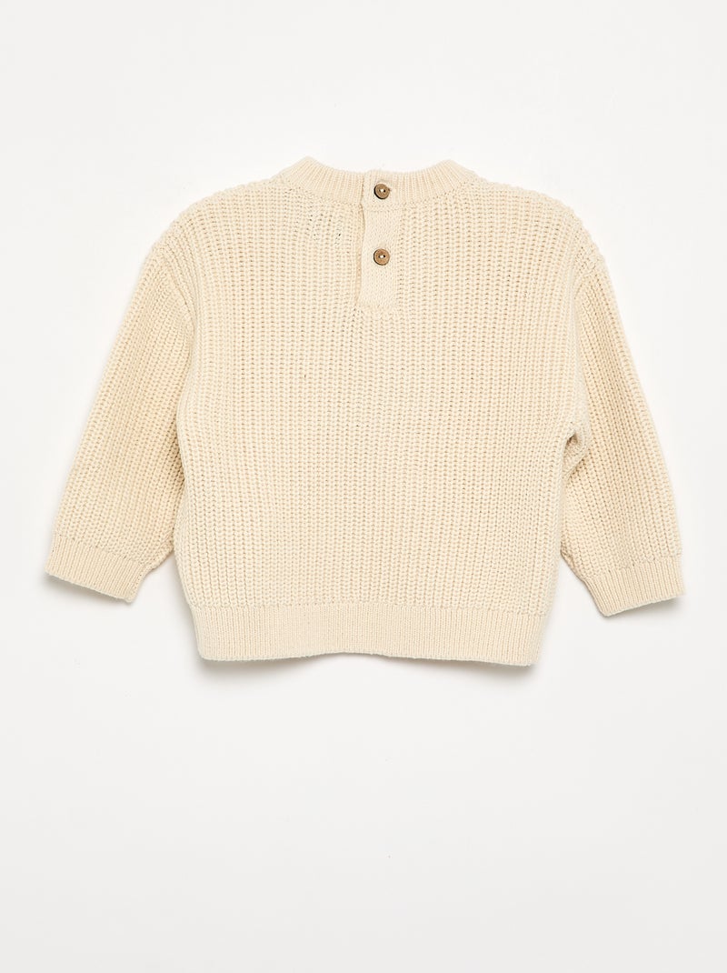 Langarm-Pullover Beige - Kiabi