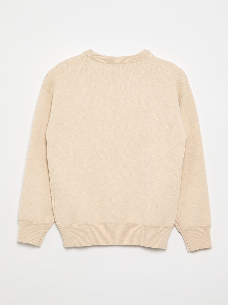 Langarm-Pullover Beige - Kiabi
