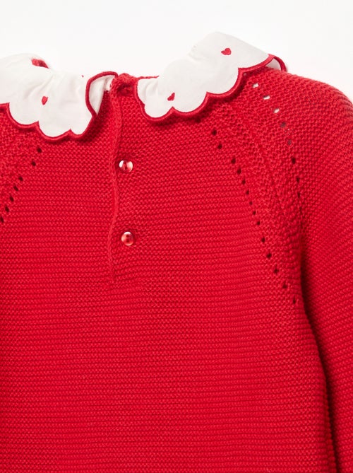 Langarm-Pullover mit Zierkragen - Kiabi